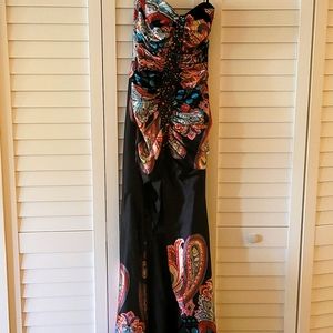 Tiffany Strapless Paisley Gown